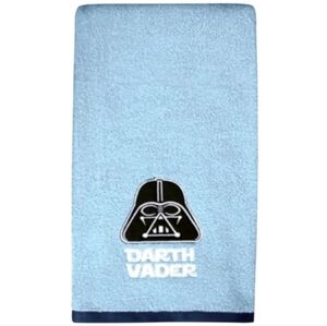 Disney Star Wars Embroidered Darth Vader Blue Bath Towel New with Tags